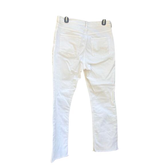 Everlane Women's High Rise Kick Crop White Jeans 29R Beachy Nautical Datenight - Picture 3 of 9
